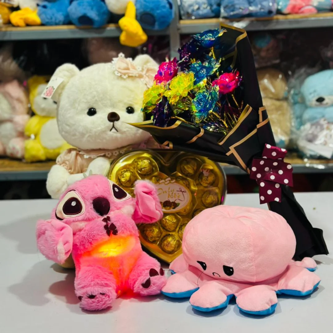 Romantic Plush & Chocolate Valentine Gift Set | Dollmandu