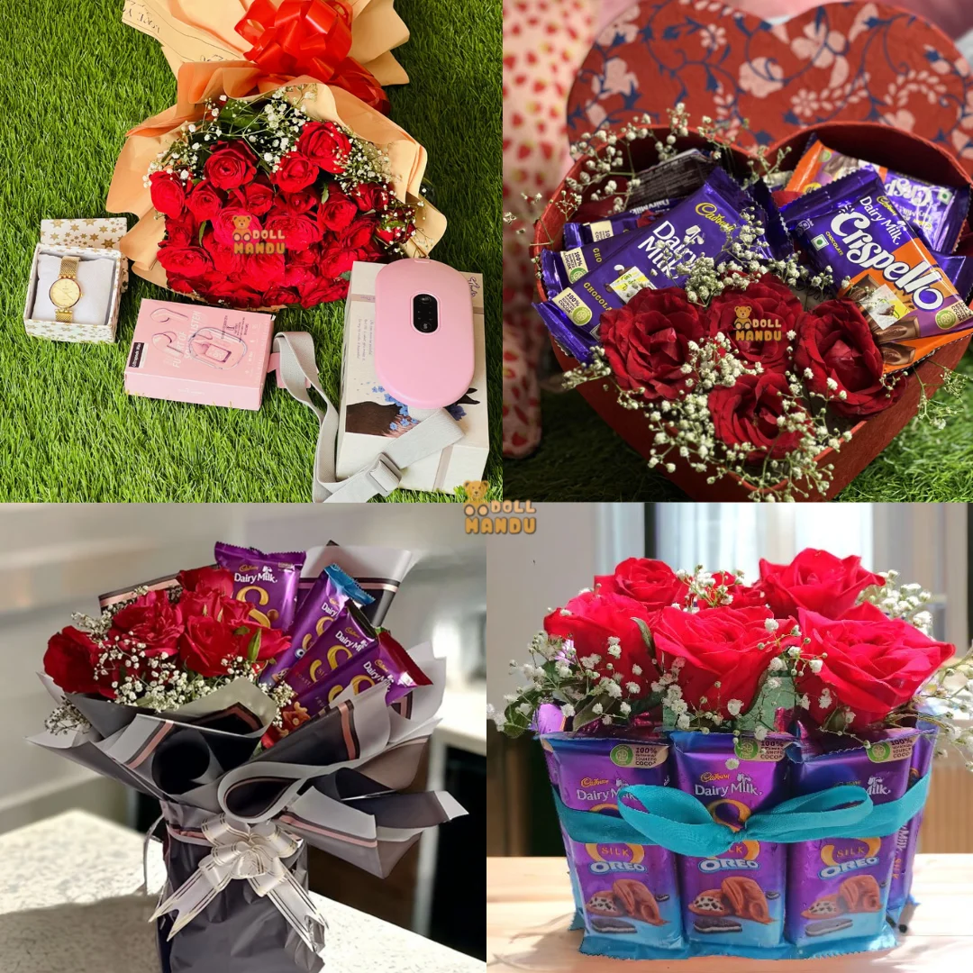 Sweet Valentine’s Chocolate Combos & Bouquets by Dollmandu