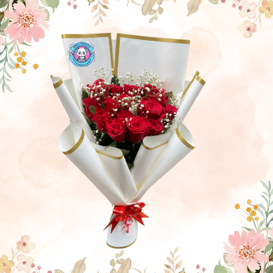 15 Red Roses Romance Bouquet