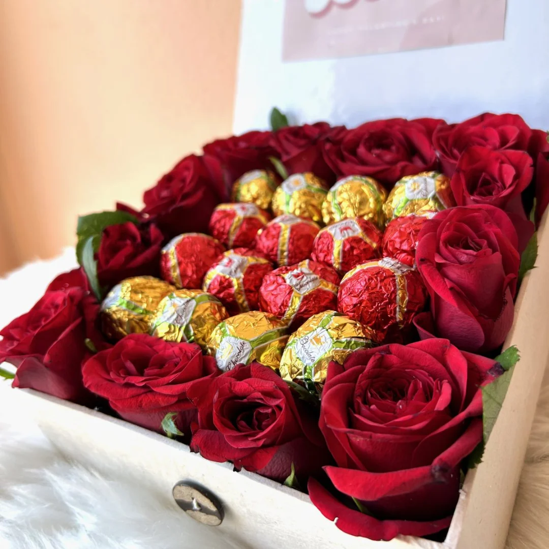 Elegant Chocolate and Rose Set