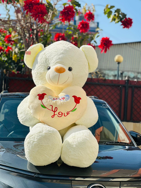 “Valentine’s Day Heart Teddy Bear – Cute Plush Stuffed Toy for Girlfriend Gift”