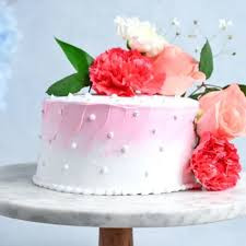 Elegant Flowering Cake: A Floral Delight