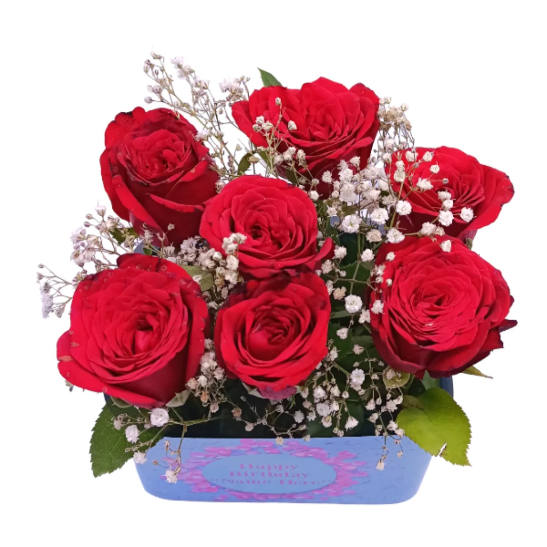 appy Birthday 6 Red Roses Bouquet: Expressive Floral Wishes