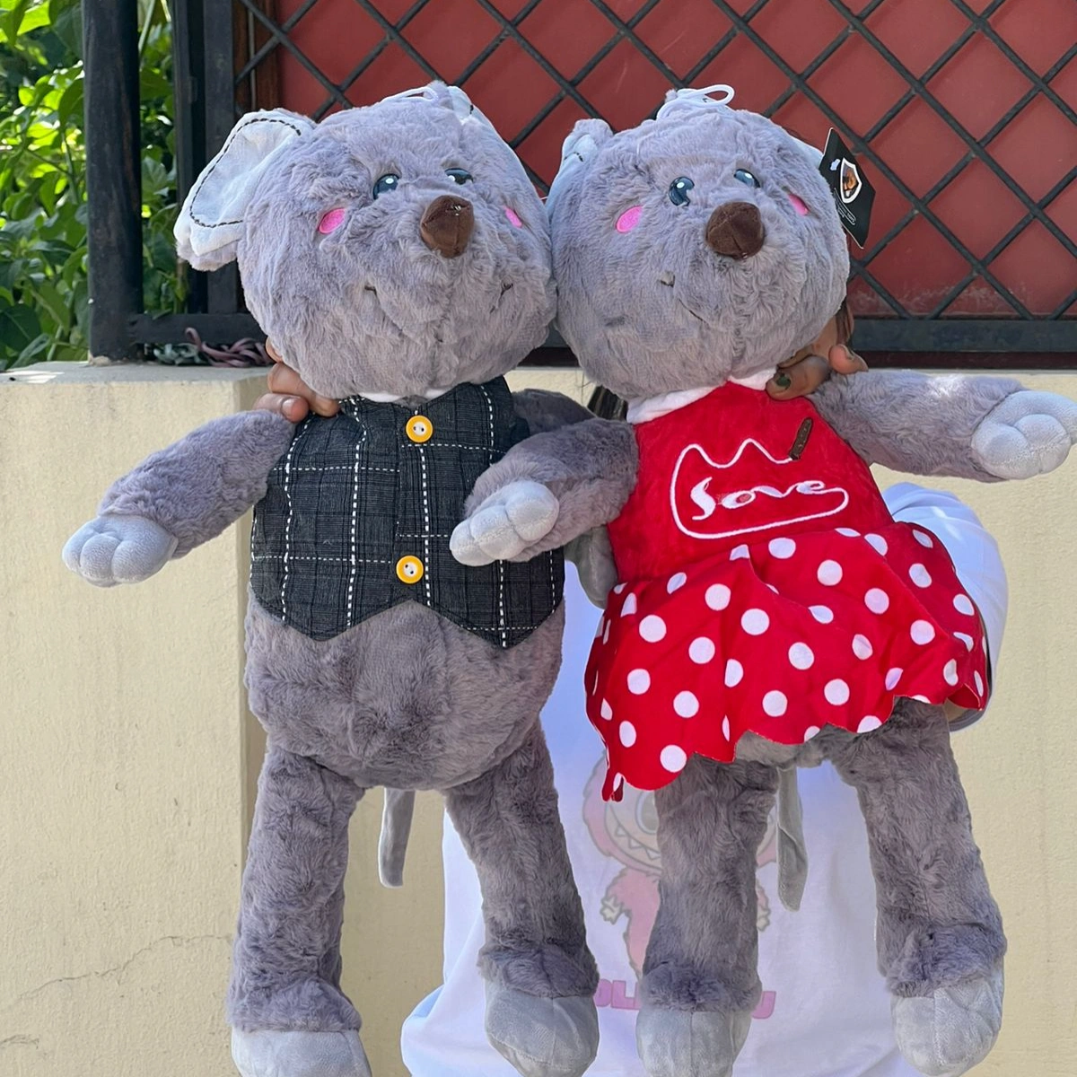 Cute Couple Mouse Plush Set – Romantic Stuffed Animal Pair for Gift & Decor