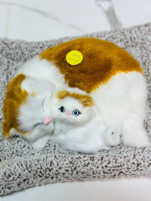 Purr & Hop Showpiece – Adorable Cat and Bunny Duo Decor by Dollmandu